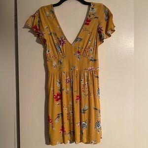 Yellow floral dress
